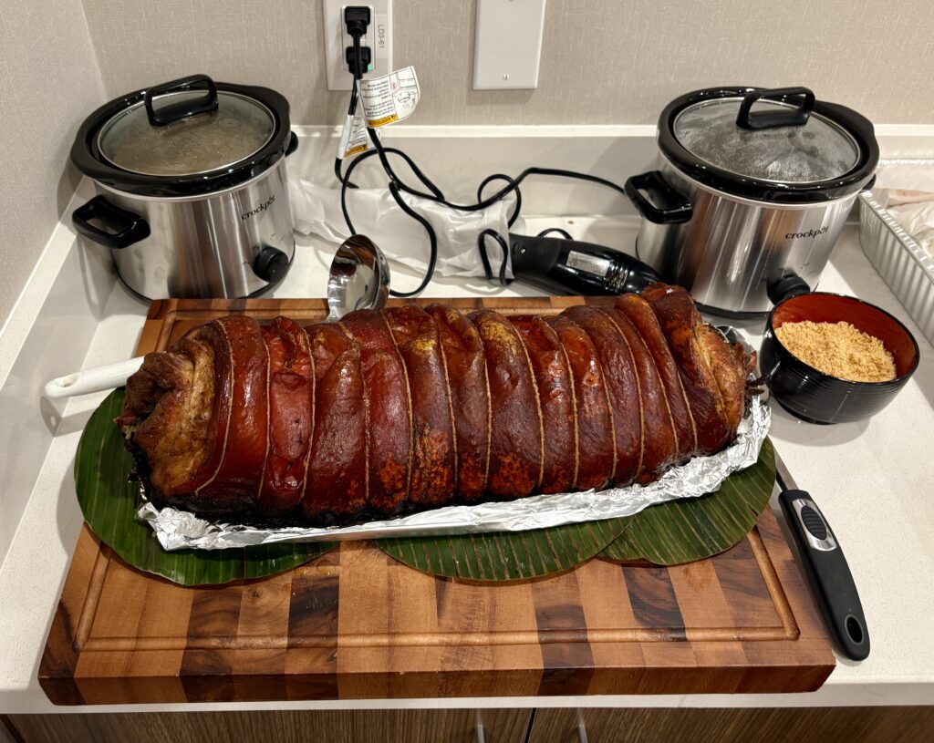 Lechon cutting station